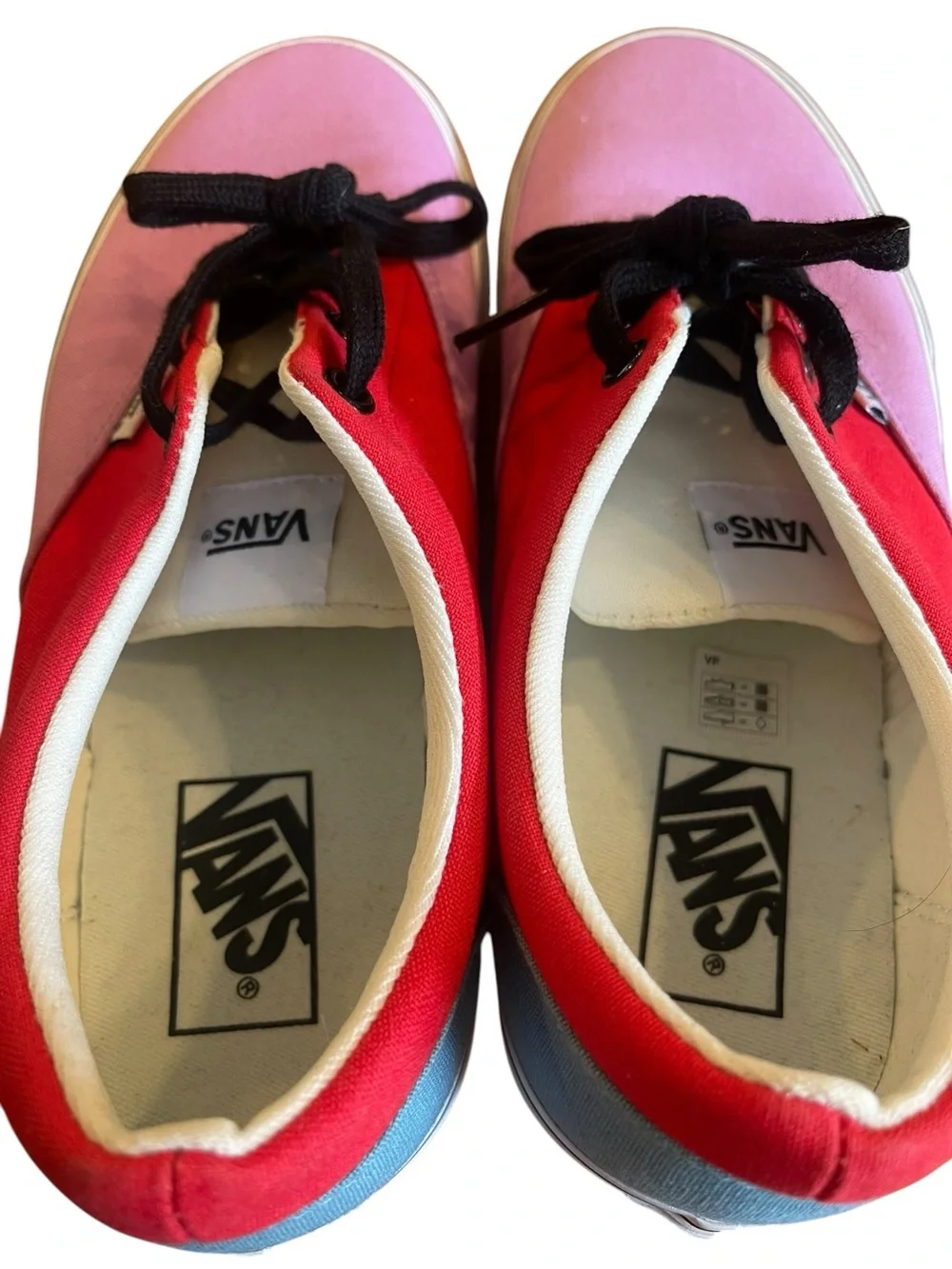 Vans Era Colorblock Canvas Sneakers Pink Red Blue Lace Up Women’s 10 - Picture 5 of 9